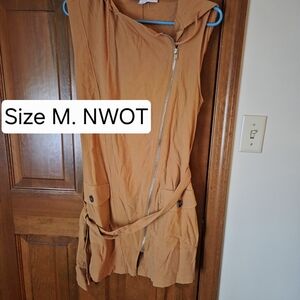 Stylish Tan Sleeveless Vest/Top